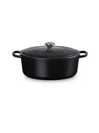 LE CREUSET | Bräter oval "Signature" 33cm (Ofenrot) | schwarz